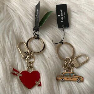 KATE SPADE Love Shack & Big Apple Key Rings (2) PIECES SET